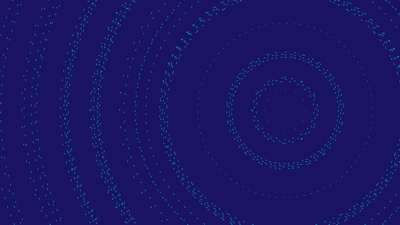 Abstraction of small blue dots clustered in concentric circles