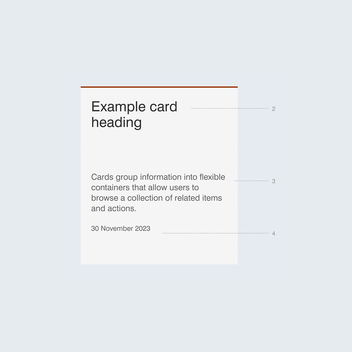 A screenshot of a UI Card component concept page for the University of Glasgow design system