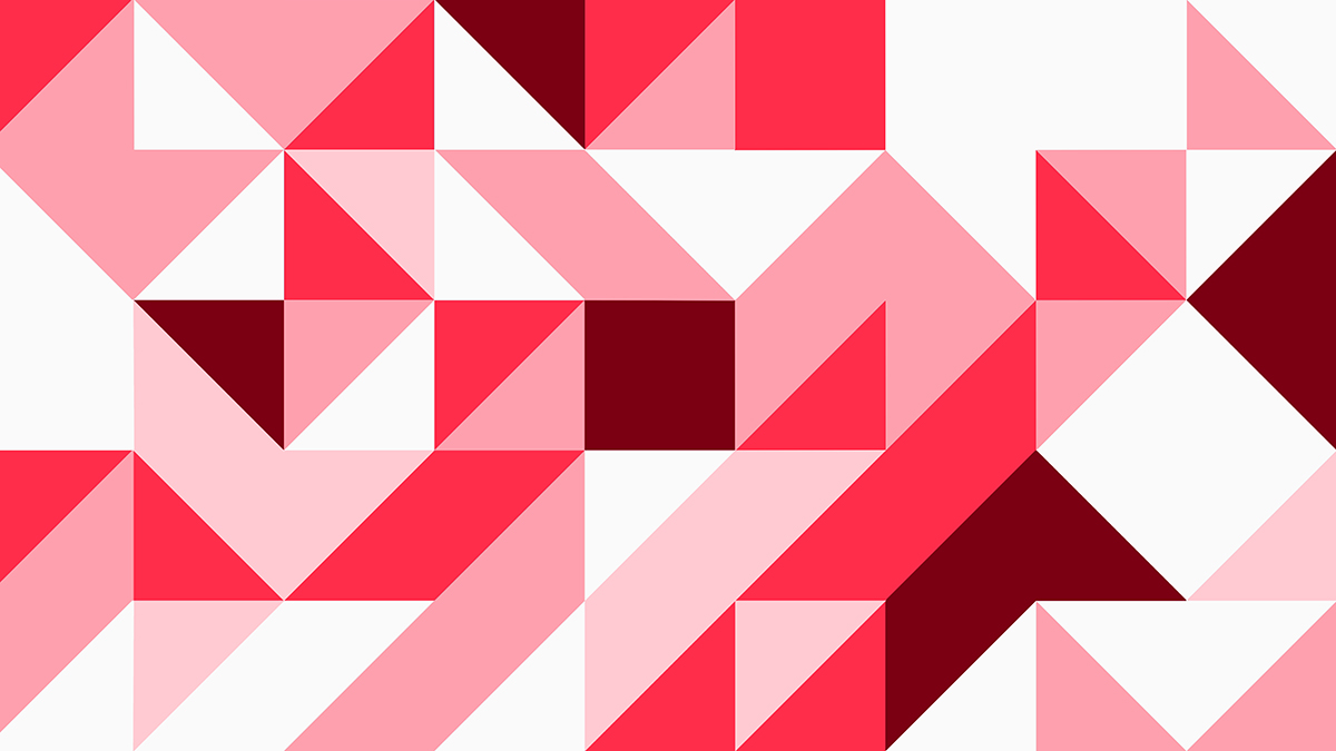 Coloured shapes in a random pattern