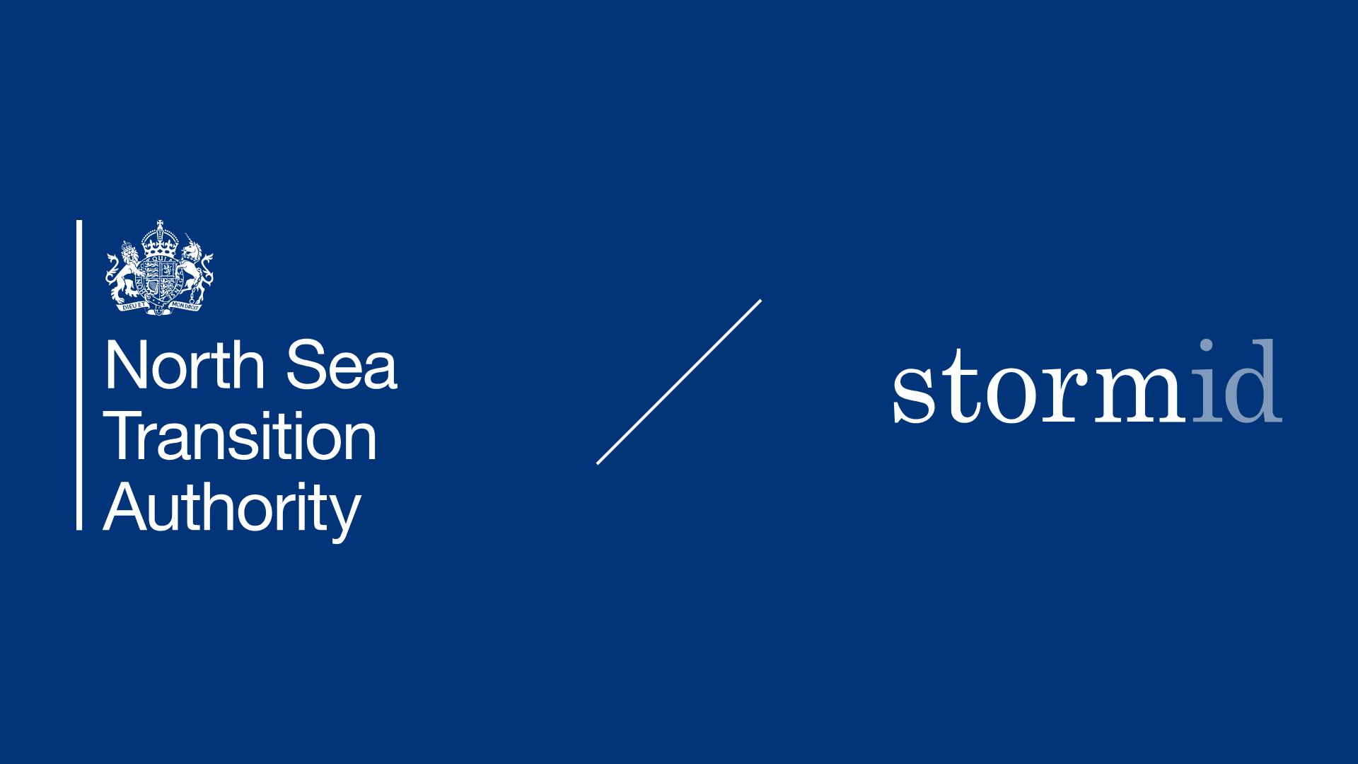 North Sea Transition Authority and Storm ID Logos
