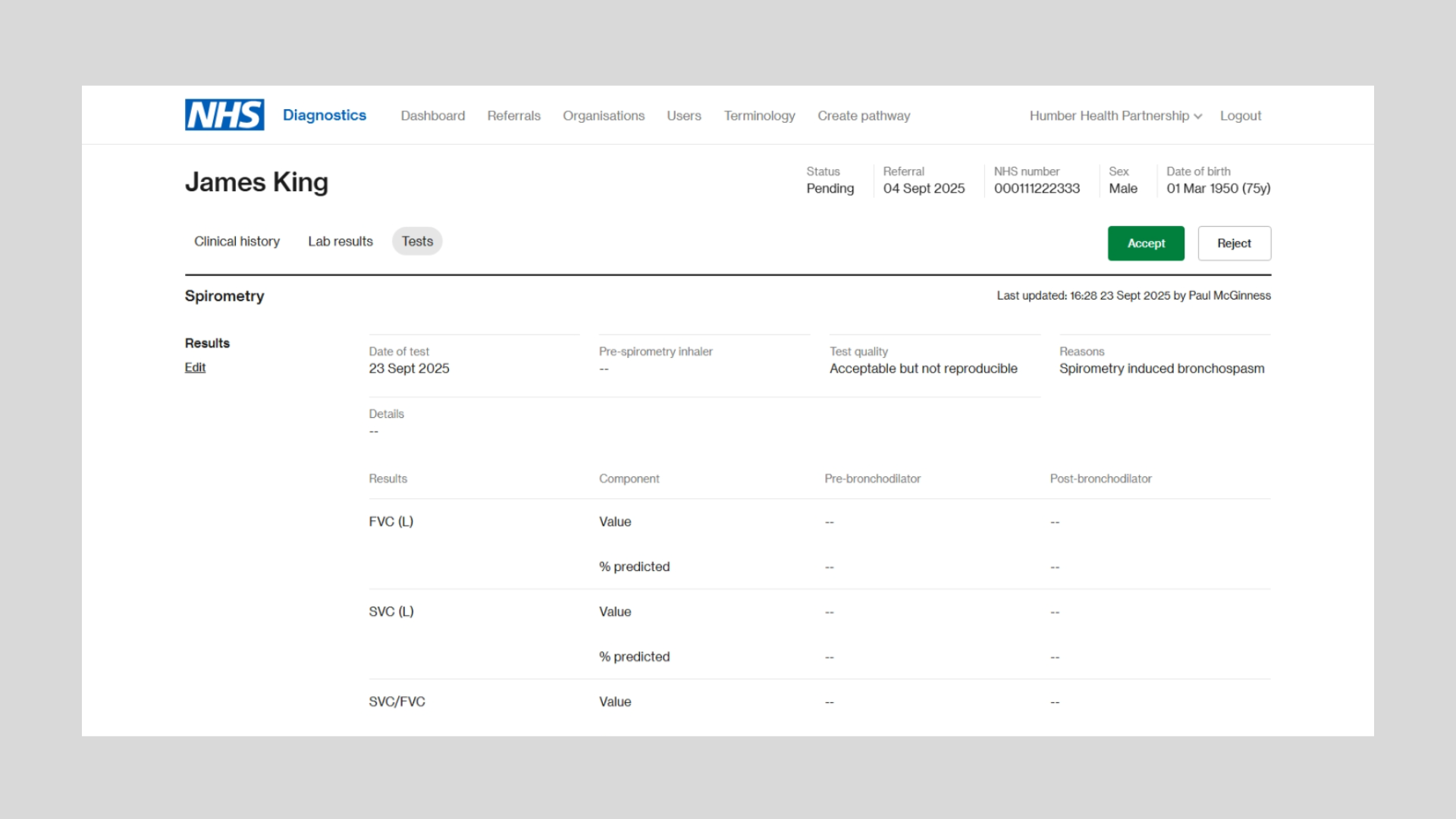 Illustrative interface of Storm Diagnostics solution