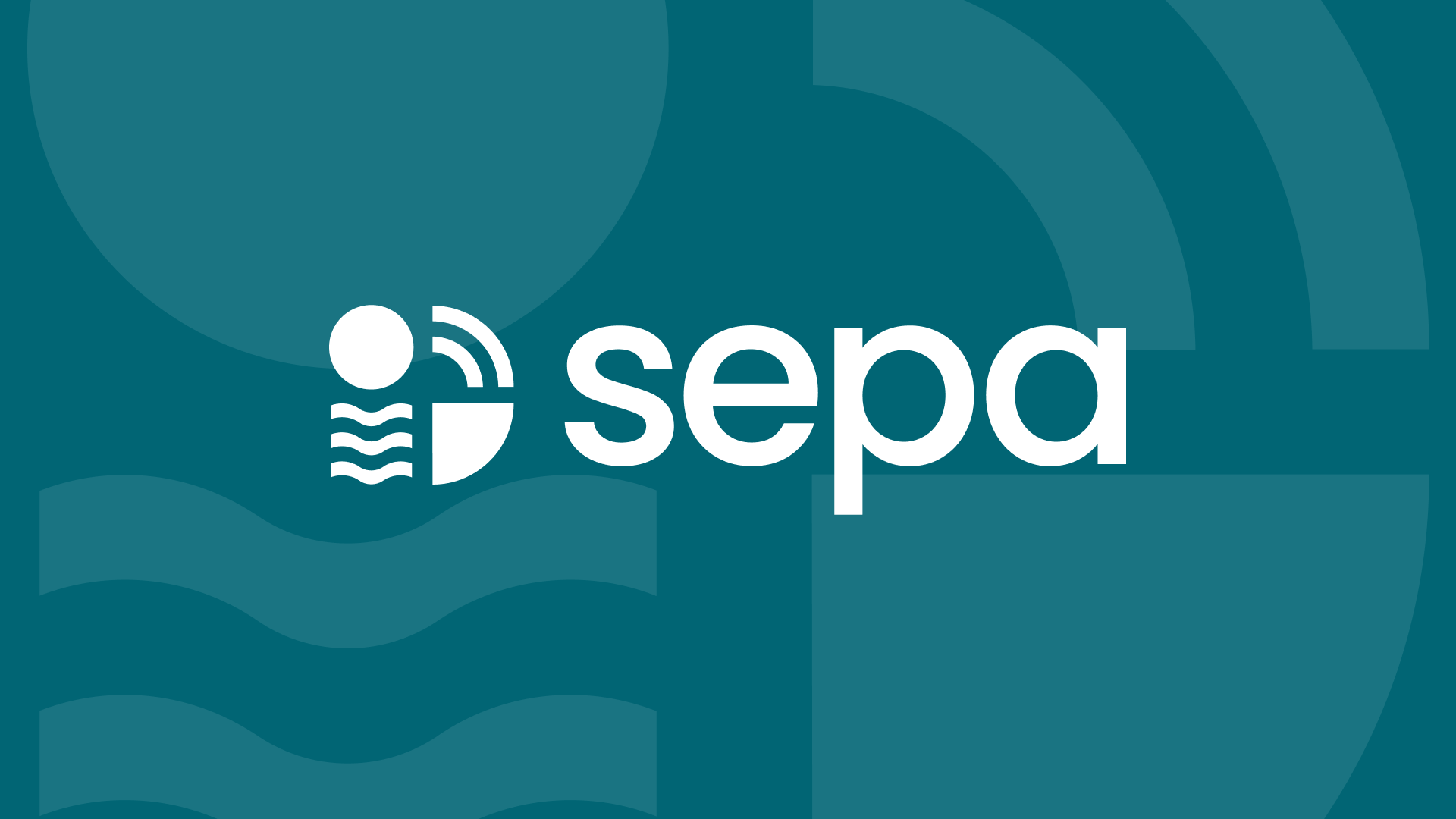 Sepa logo on a teal background
