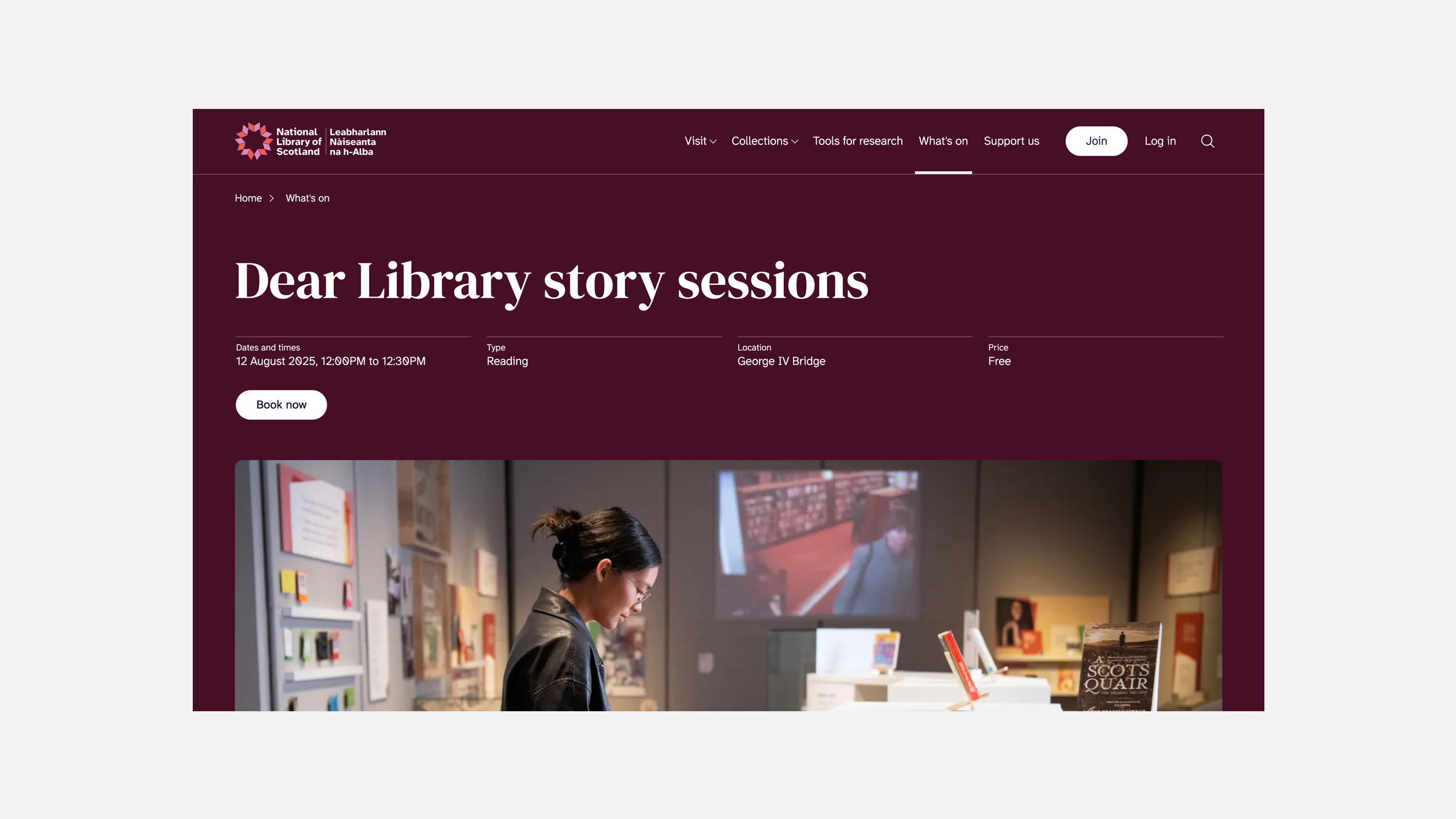 A desktop screenshot from the National Library of Scotland website interface