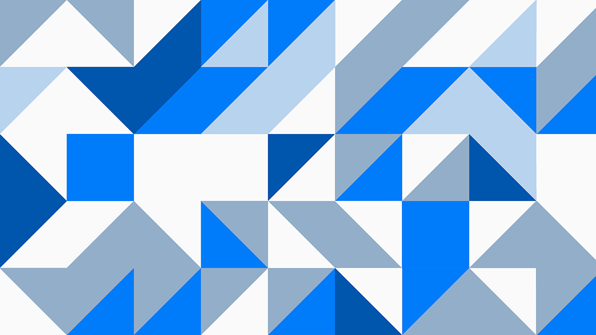 Coloured shapes in a random pattern