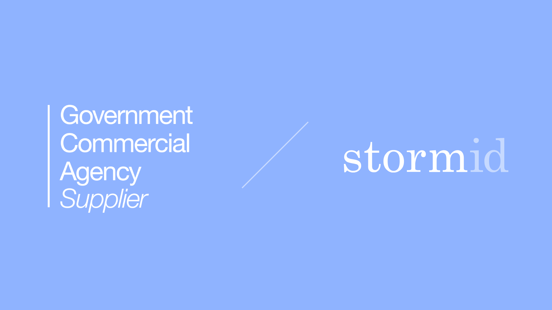 Government Commercial Agency Supplier and Storm ID logos